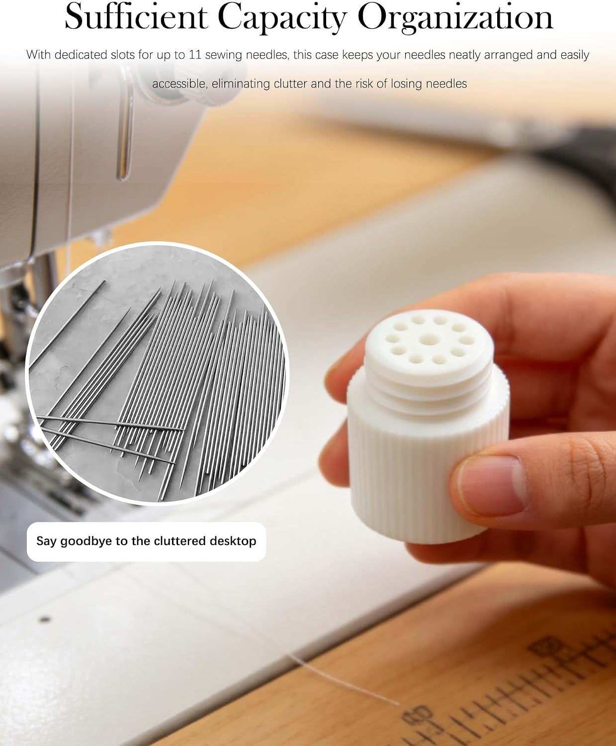 2 Pack Portable 3D Printed Sewing Needle Storage Case - PETG Material, Holds 11 Needles, Ideal for Sewing Essentials and Craft Supplies image 5