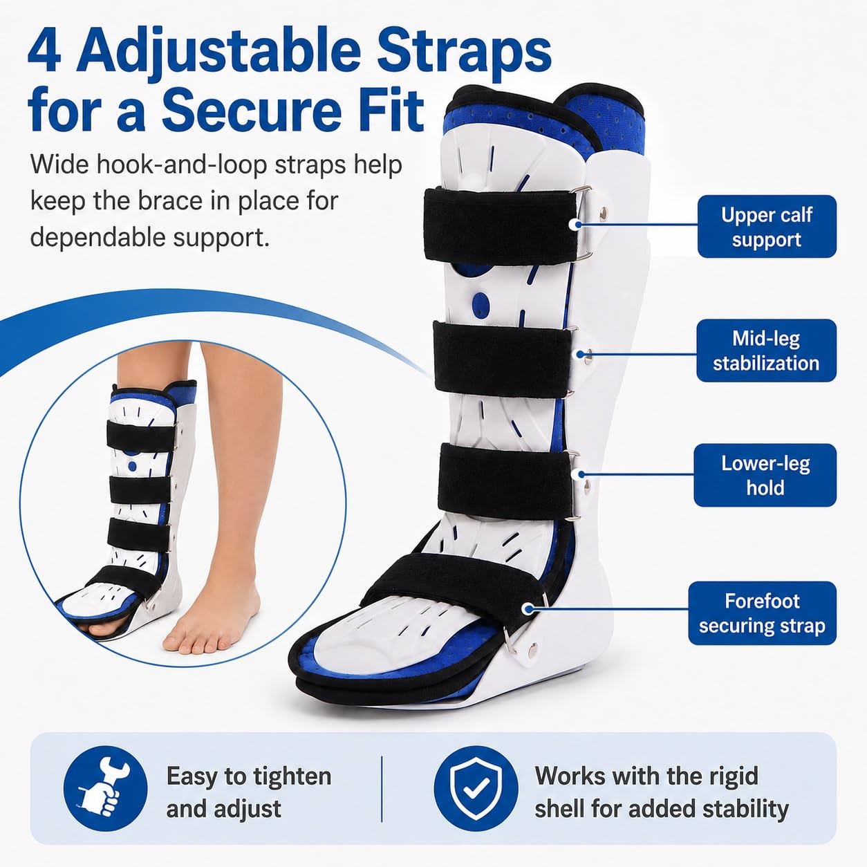 Genérico Férula AFO para pie caído con Tejido Transpirable, para Deporte y Caminar a Diario, Modelo CJDW1031 (Left L)