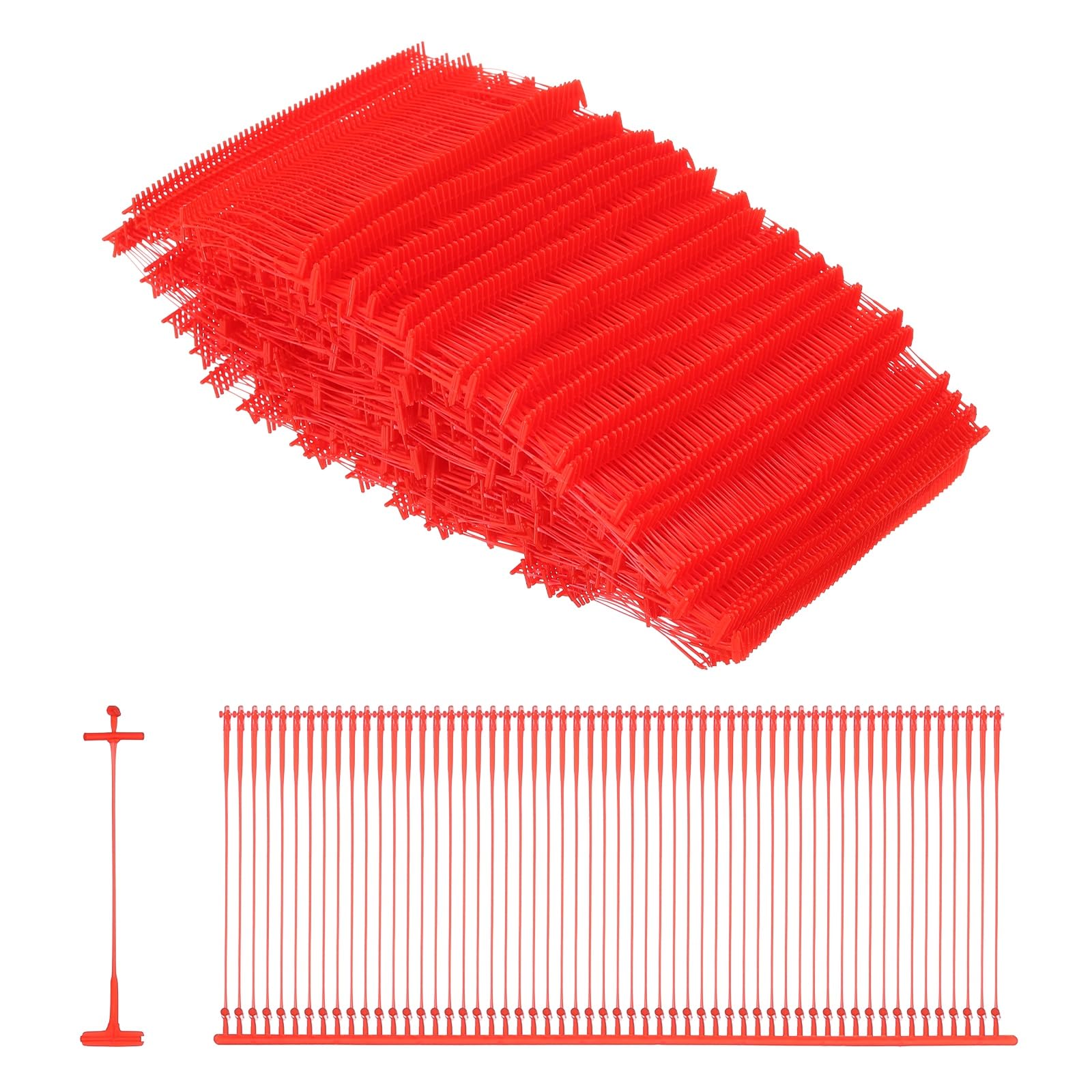 sourcing map 5000Pcs Standard Tagging Barb Fasteners, 35mm/1.38 Inch Tagging Gun Fasteners PP Plastic Tag Barbs Pins Attachments for Clothing Price Label Garment Retail, Red