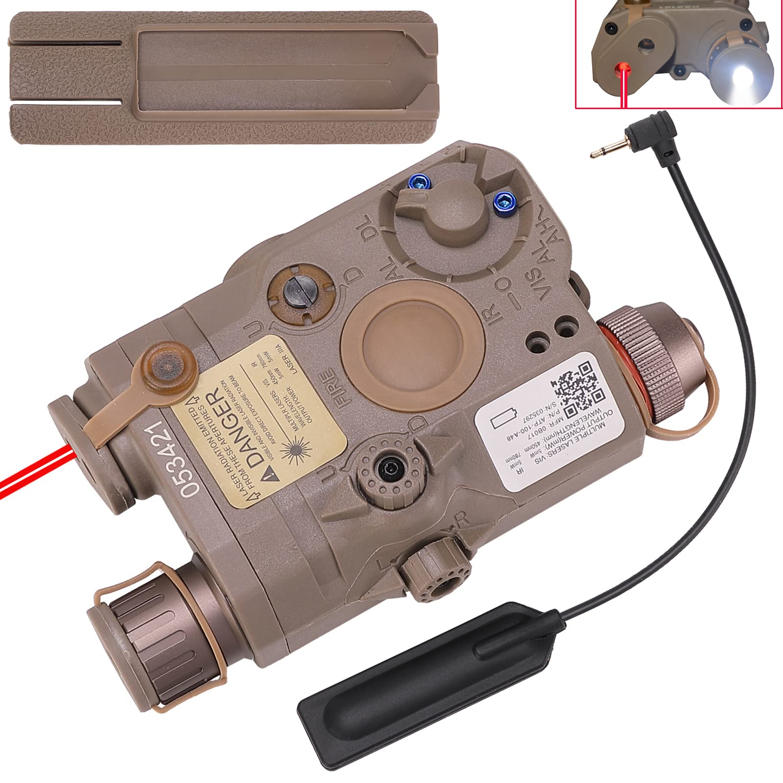 Buy Ratulie Upgraded Airsoft PEQ 15 PEQ Box IR Laser with Visable Red