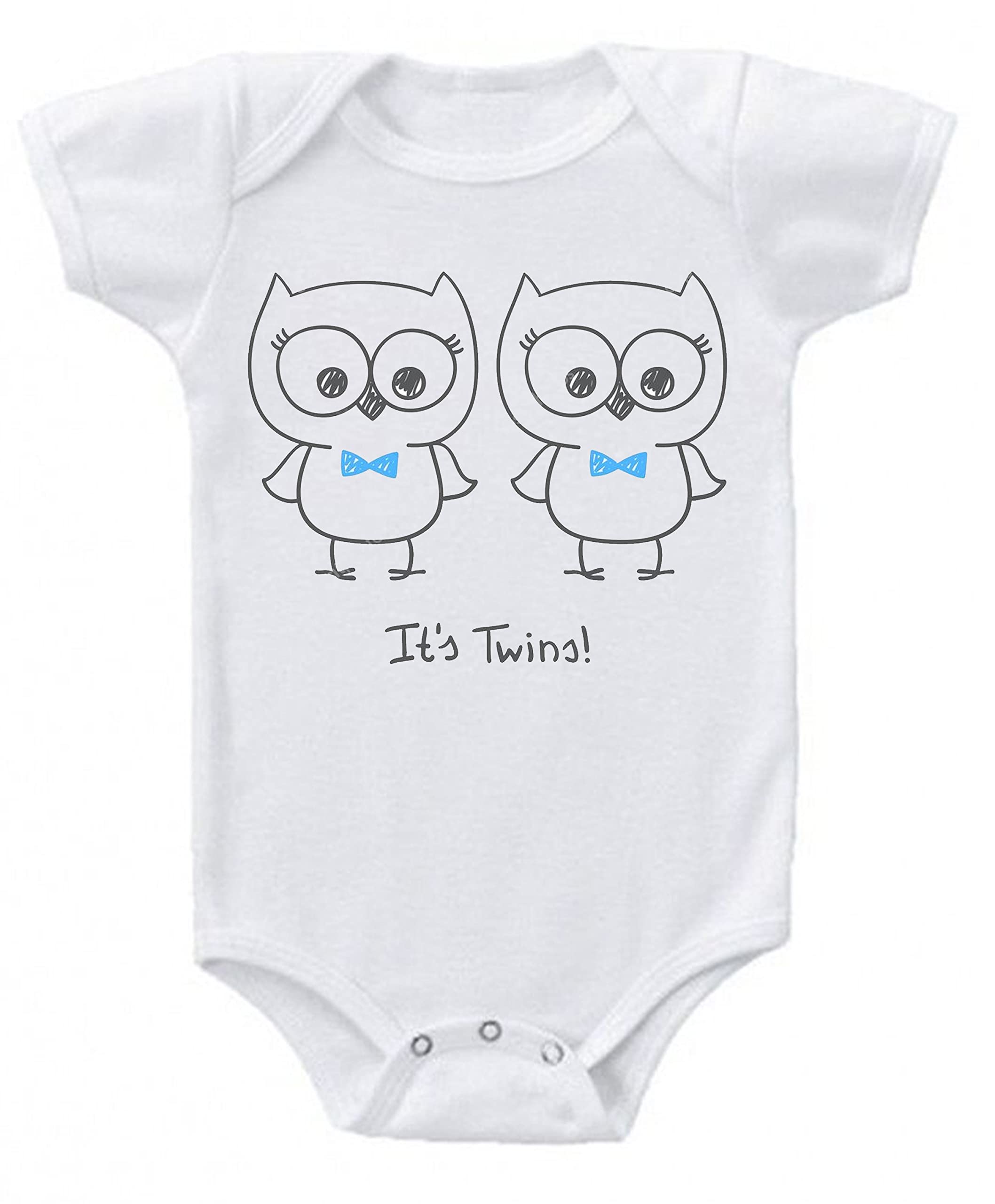 American Applenew born baby bodysuits romper half sleeves envelope neck for boys and girls made of cotton blend sleep suits overalls summer winter printe twins(3-6 Months, Its Twins 7)