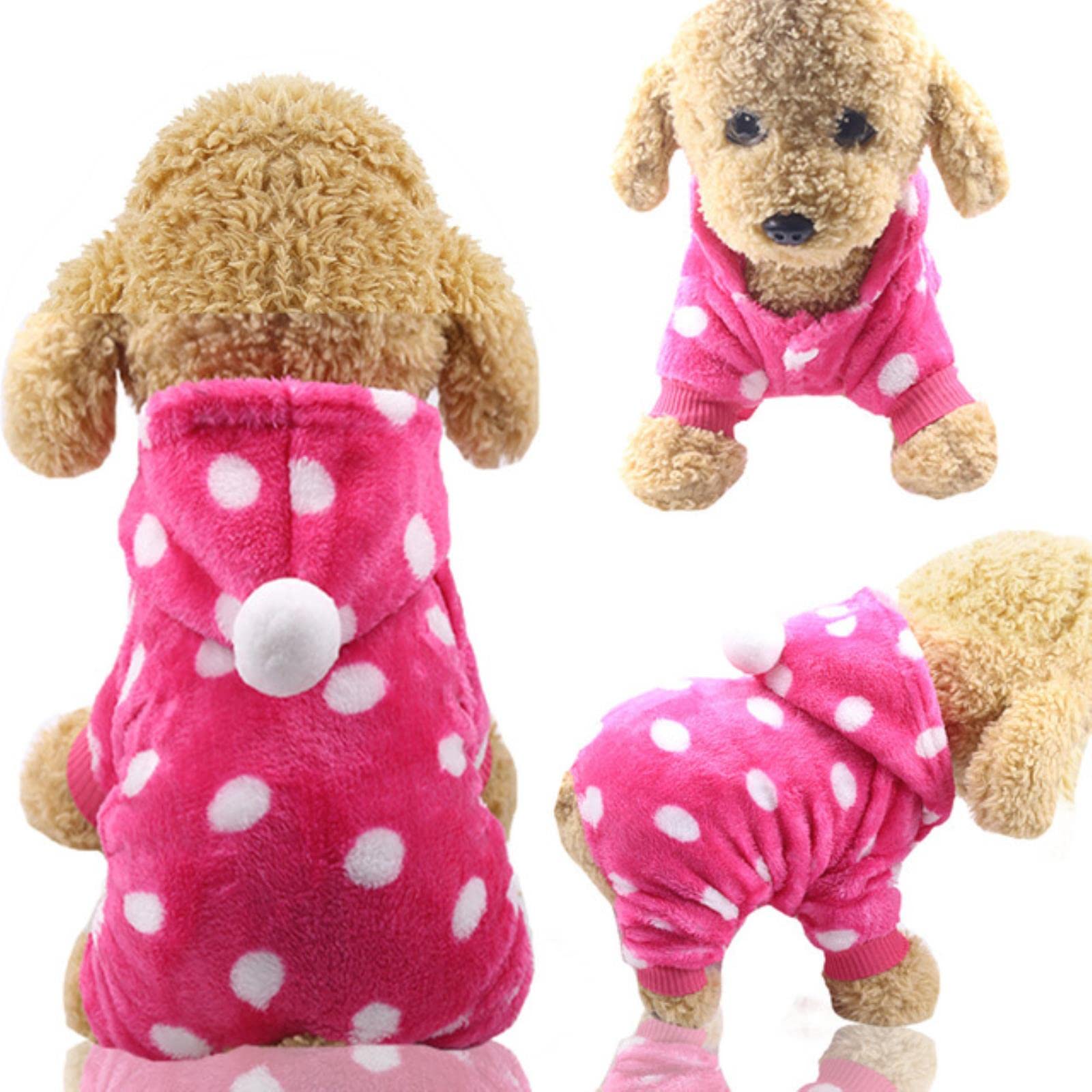 Combinaison en polaire chaude pour chien d'hiver à quatre pattes XL rose
