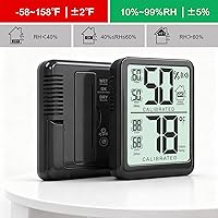 Vista 6 de Antonki Room Thermometer, Digital Small Hygrometer Indoor Thermometer Humidity Gauge, Temperature Humidity Meter with Max/Min Record Monitor Sensor
