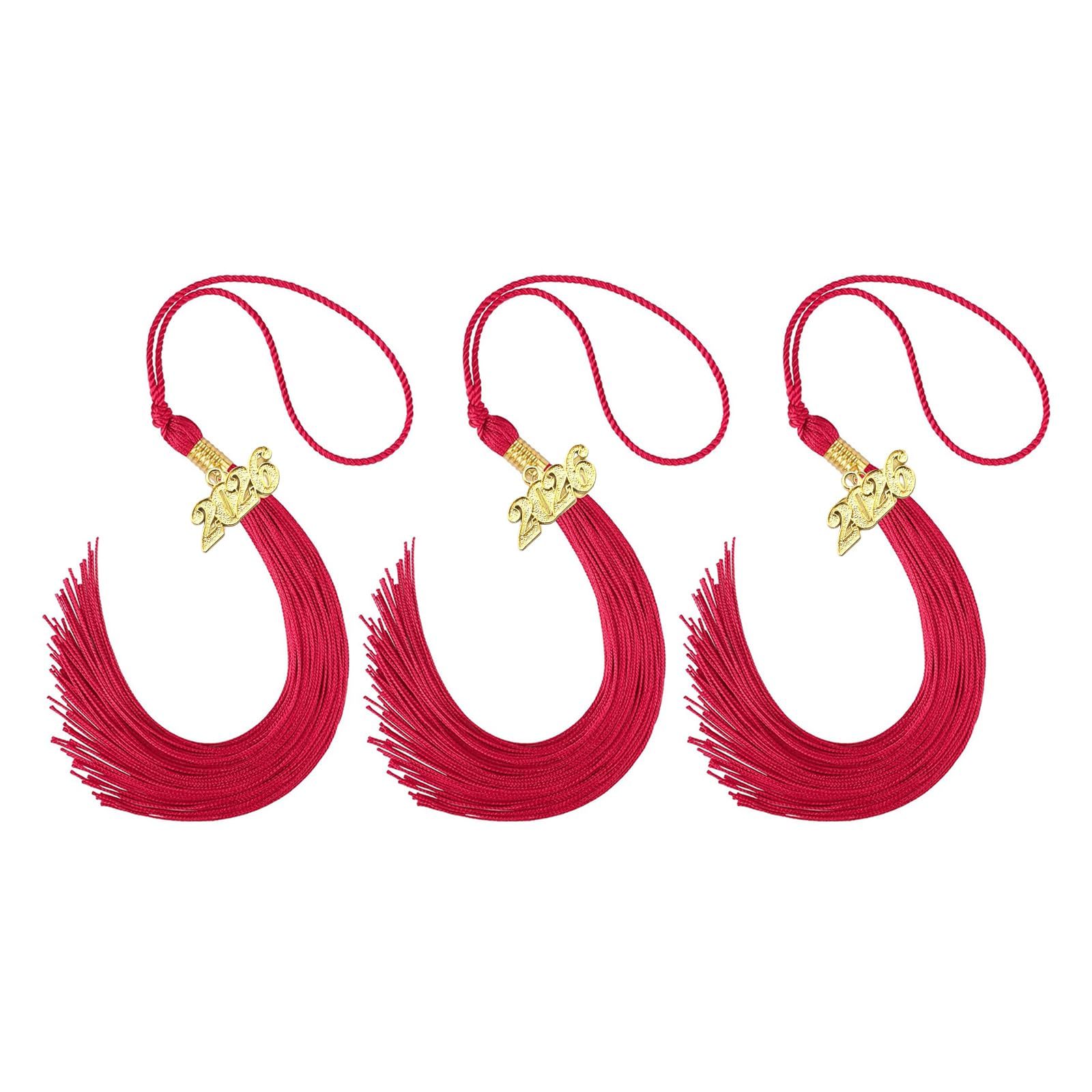 Tsophreniq 2026 Graduation Year Tassels with Rayon Strands for Ceremonies and Designs Tassels for Graduation Cap