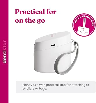 Dentistar Mini UV Steriliser - Portable Dummy Steriliser for Soothers and Bottle Teats - UV-C Technology eliminates 99.99% of Germs in Under 60 Seconds - for Home & Travel