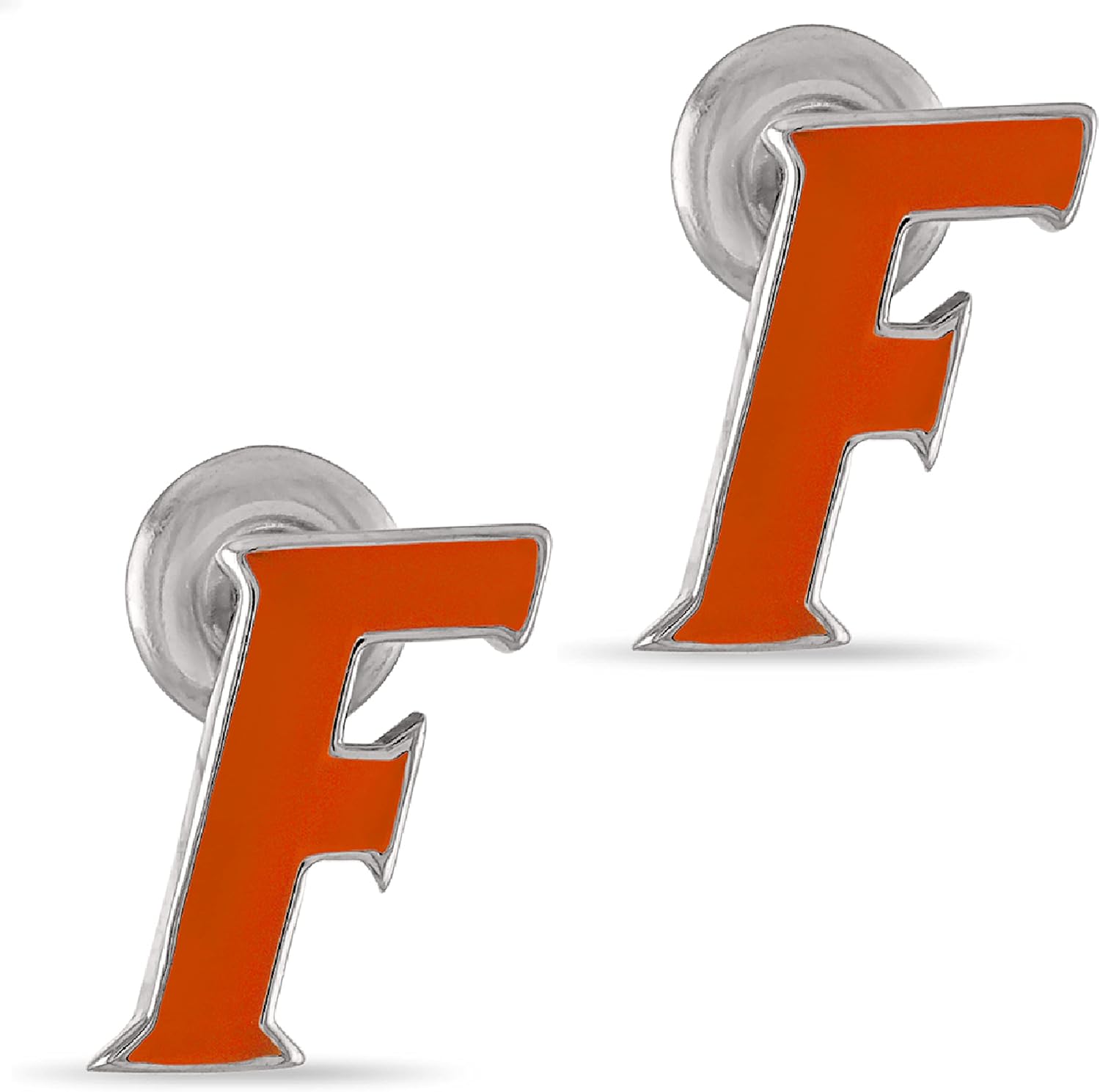 University Of Florida Gators Jewelry Set - Orange and Blue Stud Earrings for Women - Stainless Steel Hypoallergenic Earrings - Florida Football Accessories and Gator Gifts