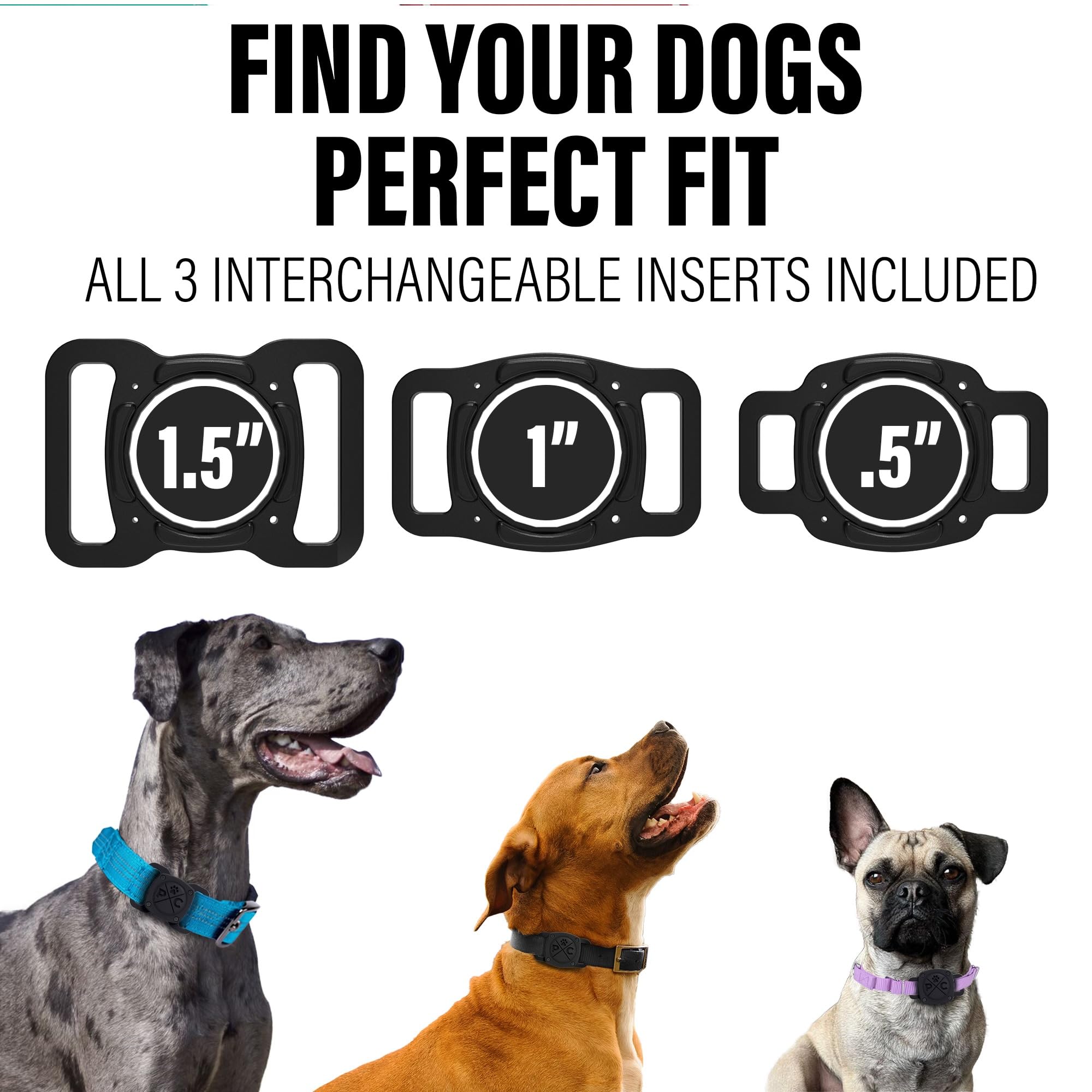 Pup Culture IP68 Waterproof AirTag Dog Collar Holder | 2.5X Stronger Than Competitors - Track Your Pet Using Apple AirTag Technology Without a Subscription | Dustproof - Doesn’t Hurt Your Collar