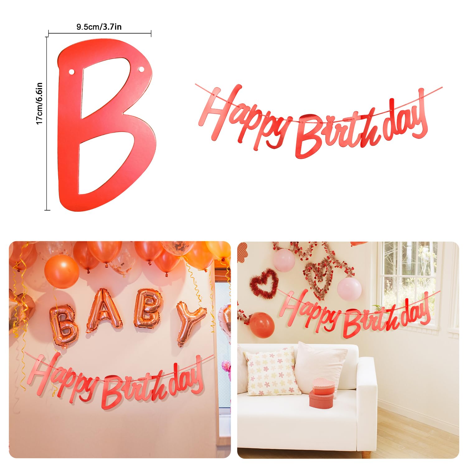 Decorazioni Compleanno 19 Anni Ragazza - Palloncini e Decorazione Torta in Rosso