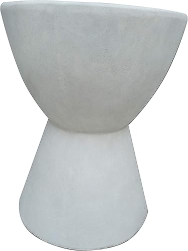 Miniatura 8 de Rockingrocker - F13 - Mesa auxiliar de hormigón ligera y moderna, adecuada para interiores o exteriores, fácil de limpiar, tamaño 13.78 x 13.78 x