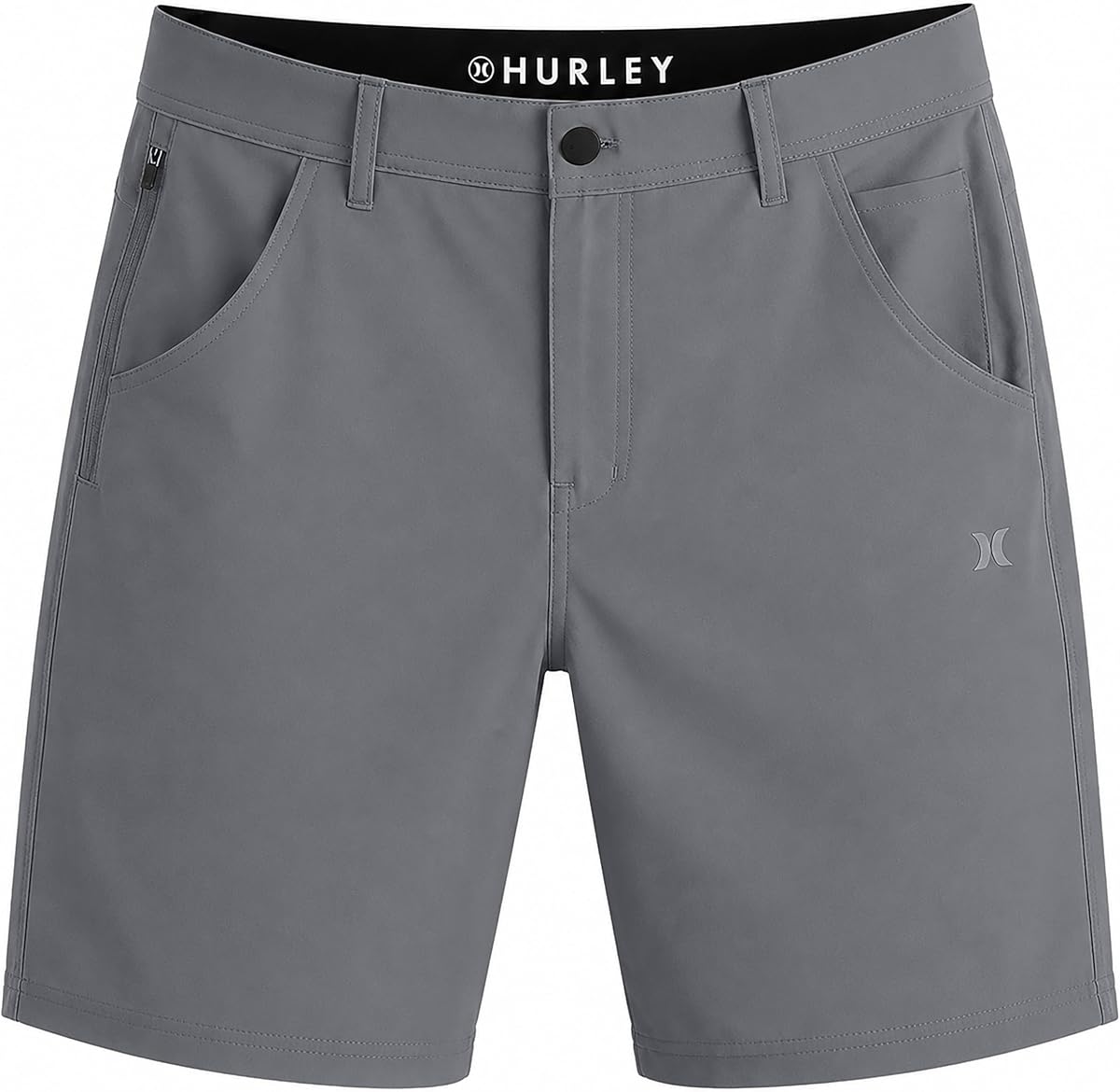 Hurley Trek Hybrid Pantalones cortos para hombre, pantalones cortos rápidos ligeros para hombre - Gris 34