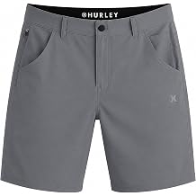 Hurley Trek Hybrid Mens Shorts, Lightweight Quick Shorts for Men - Grey 38