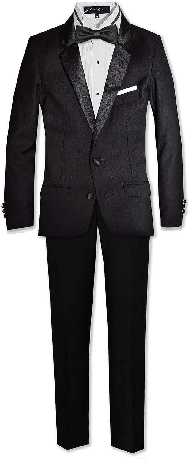 Formal Wedding Ring Boy Slim Skinny Fit Suit 6 Piece Dresswear