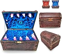 Vista 1 de Power Beast Dungeon Mimic - Caja de almacenamiento de dados con ojo de cristal, miniaturas y accesorios de mazmorras y dragones, regalo de D&D, DND
