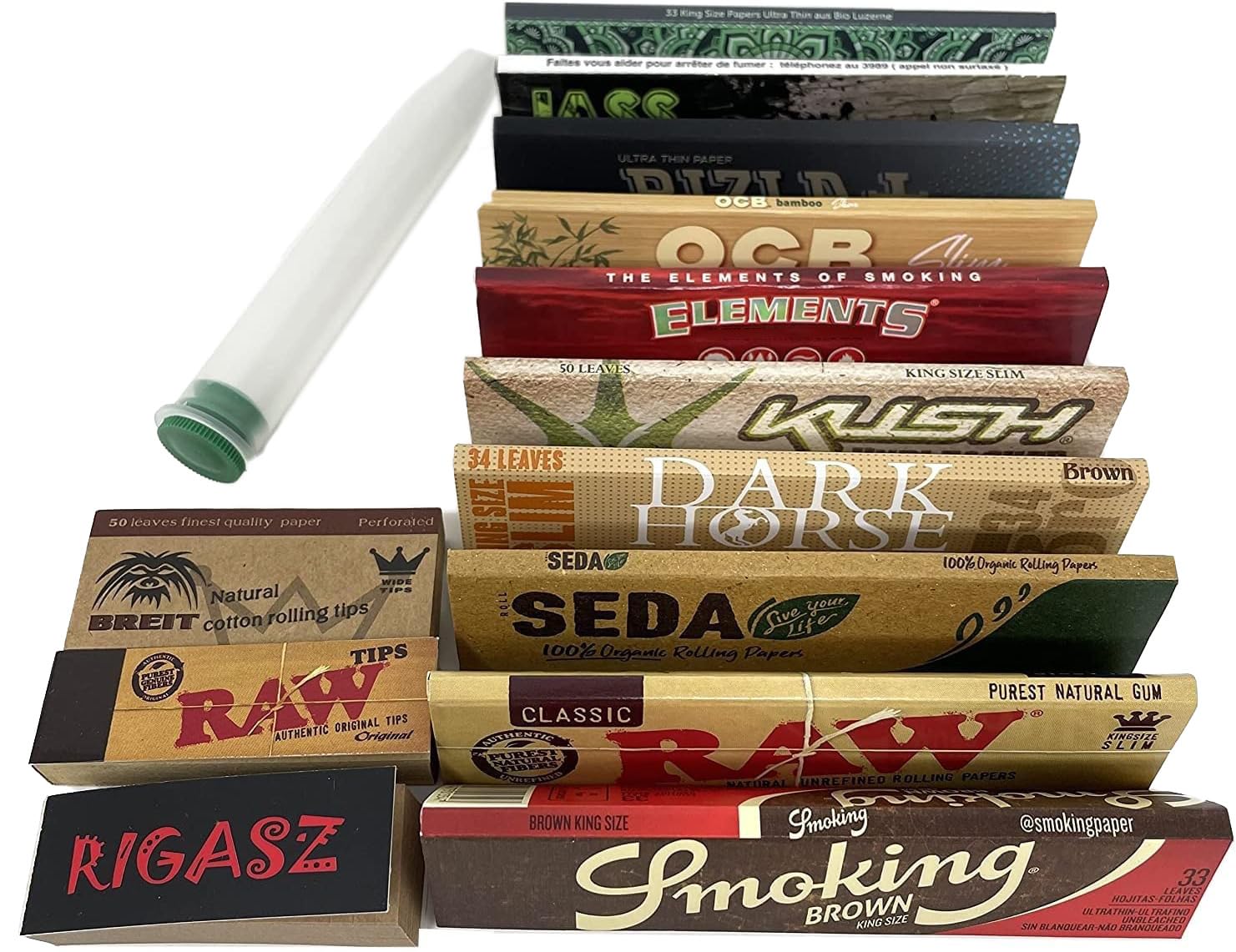 Rigasz Tips 10 Pack King Size Slim Papers