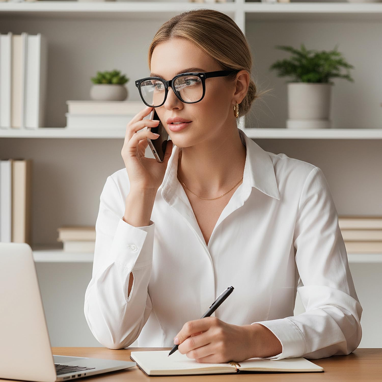 kimorn Oversized Blue Light Glasses for Women Men,Square Frame Anti Eyestrain & UV Protection Computer Eyewear - Image 3