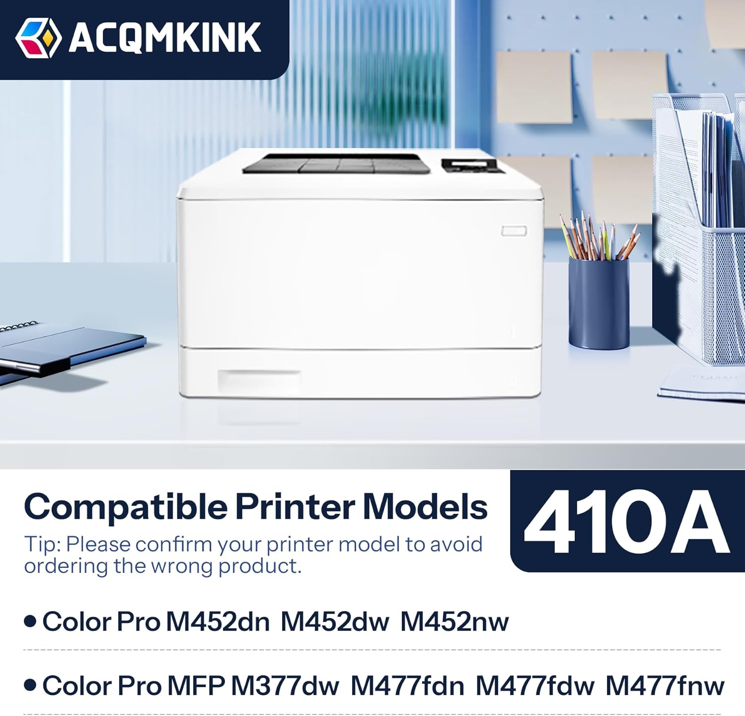 410A Toner Cartridges 4 Pack Replacement for HP 410A CF410A CF411A CF412A CF413A Color Pro MFP M477fdn M477fdw M477fnw; M452dn Printer (Black/Cyan/Magenta/Yellow)
