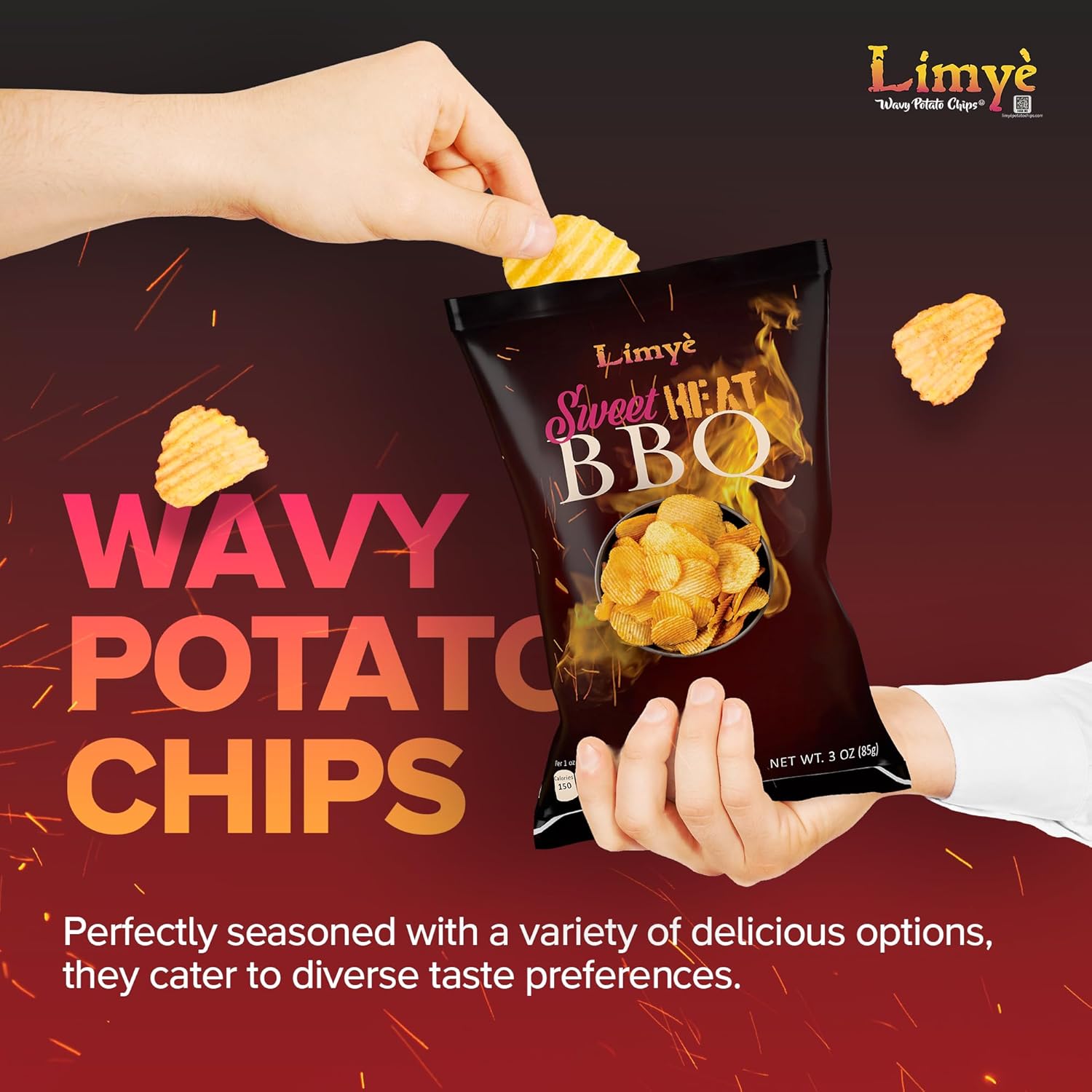 Limyè Potato Chips Variety Pack - Bud Naked, World Spice, Sweet Heat BBQ Flavors - Kosher Certified, Allergen-Free, Vegan, Gluten-Free, Combo Pack of 3 Flavors 3 Oz, 12 Pack
