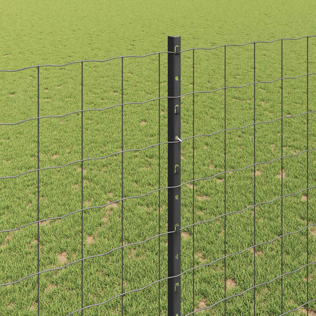 Valla de jardín gris 1,6 x 10 m de acero y PVC diseño moderno solución de protección visual robusta para jardín, terraza y balcón