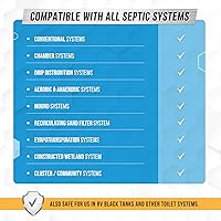 Vista 5 de ACTIVE Paquetes de tratamiento del sistema séptico - 12 cápsulas solubles Fórmula de bacterias vivas productoras de enzimas Paquete