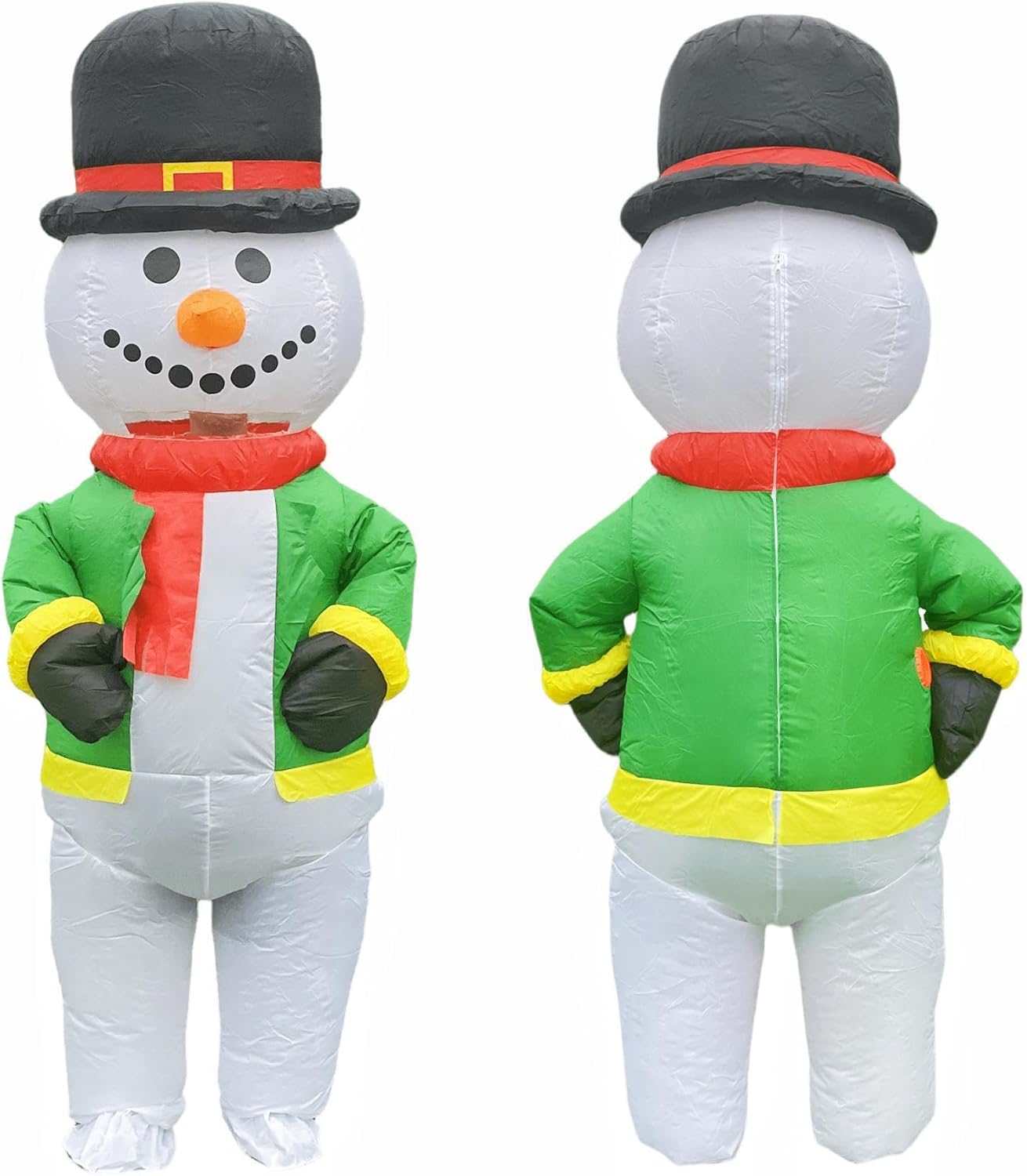 Inflatable Christmas Snowman Costume Adult Funny Blow Up Costumes Halloween Christmas Character Blowup Suit - Image 2