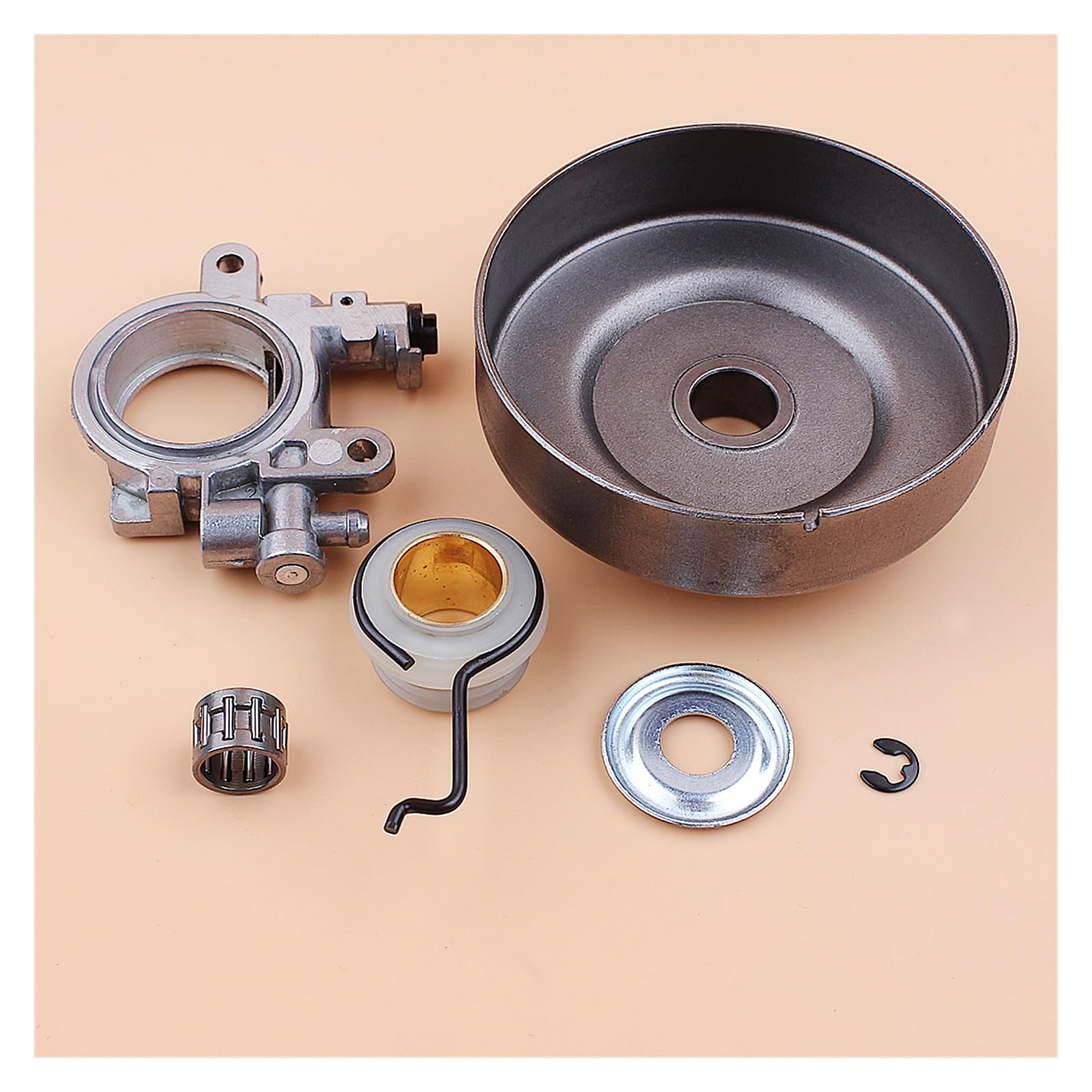 Kit de engranaje de tornillo sin fin de bomba de aceite de cojinete de tambor de embrague de 3/8 "7T for Stihl 029 039 MS290 MS310 MS390 MS311 MS391, piezas de motosierra, herramientas de jardín