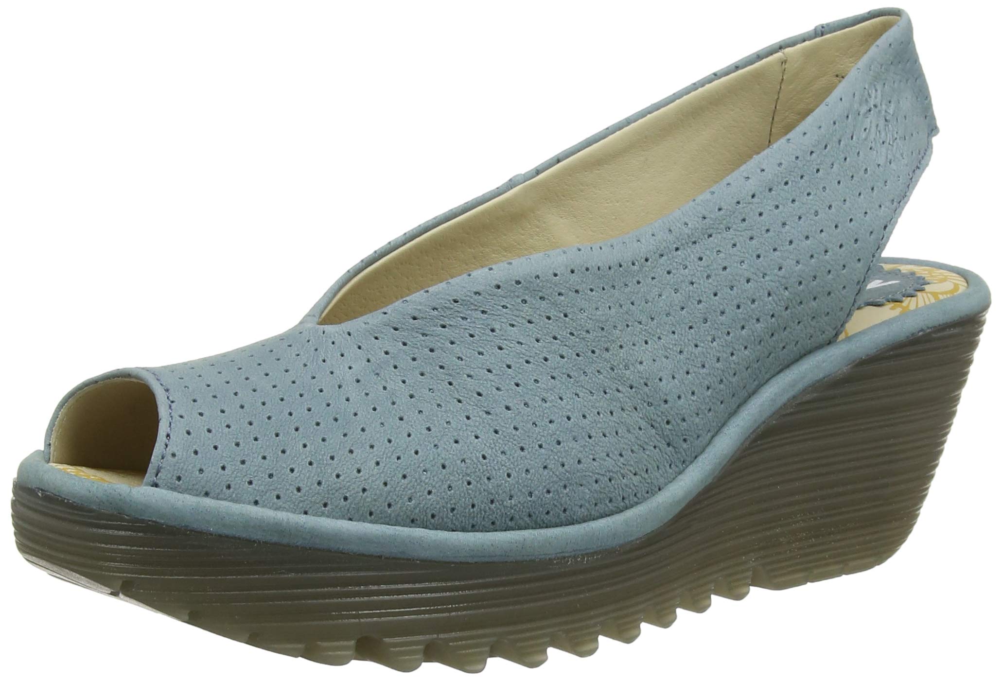 Fly London Women's Yazu Wedge Pump - Comfort Leather Slip-On Shoes With Rubber Wedge