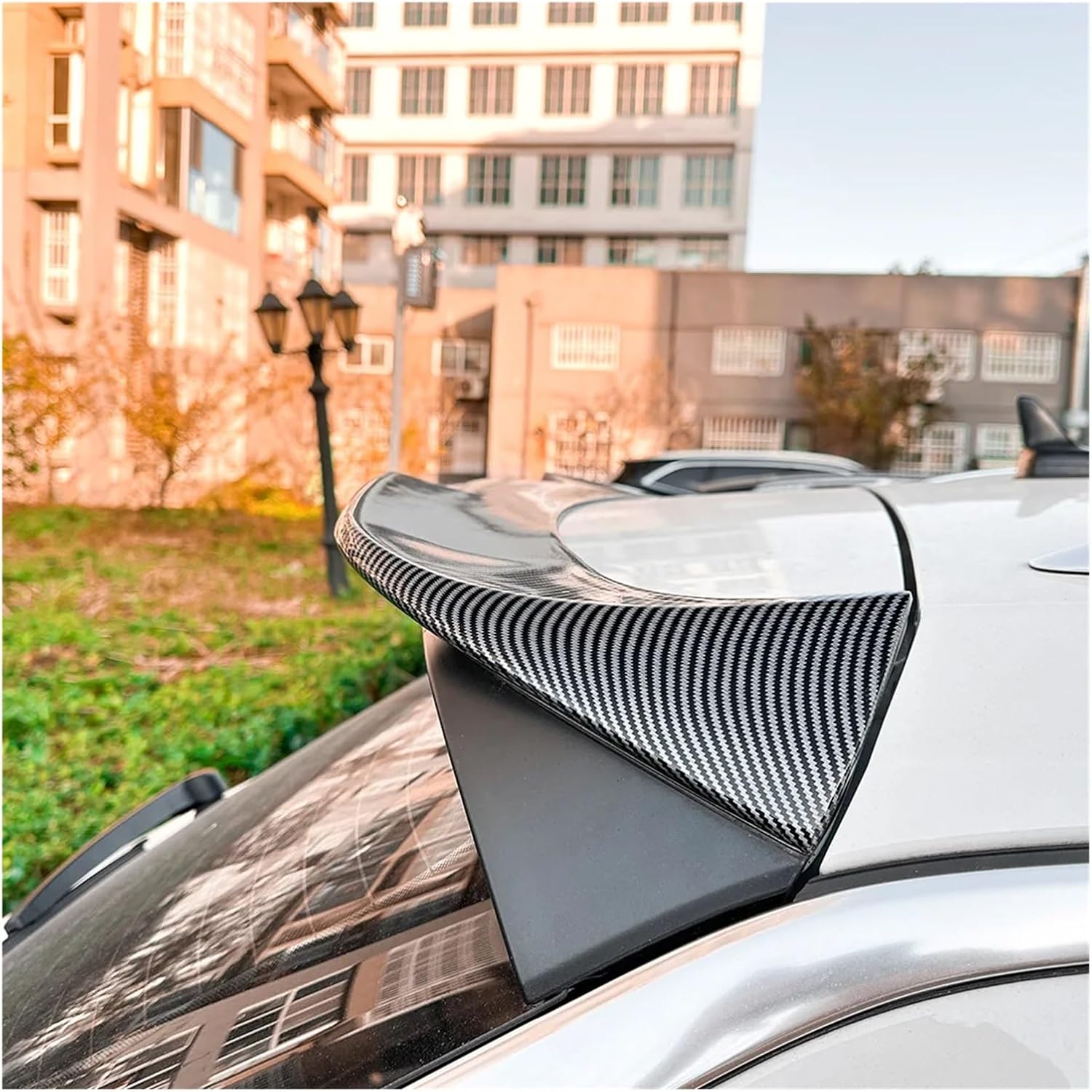 Rear Roof Trunk Spoiler Rear Wing Lip Trim ABS Styling Body Kit Compatible for VW Tango T-ROC 2017 2018 2019 2020 2021 2022 2023 2024(Glossy Black)