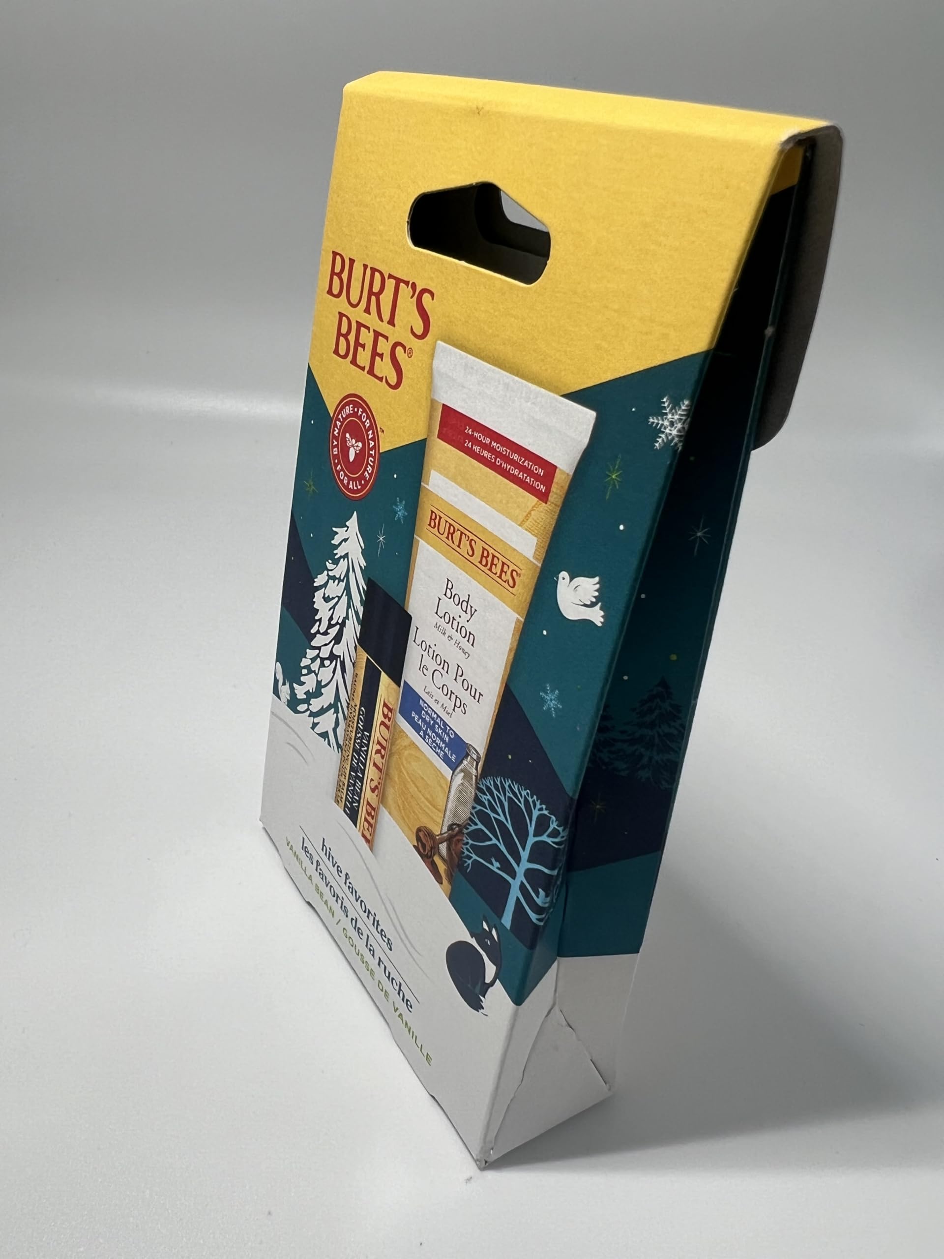Burt's Bees Gift Set for Lip & Body, Vanilla Bean Lip Balm & Mini Milk & Honey Body Lotion, Hive Favorite Limited Edition - Image 4