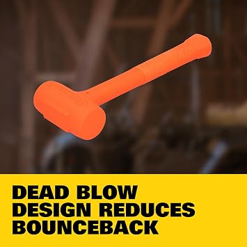 STANLEY Dead Blow Hammer, 18 oz, Soft Face, Non-Sparking (57-531A)
