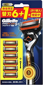Gillette ProGlide Electric Razor, 1 Main Unit, 6 Replacement Blades Included, 1 of which is attached to the main unit