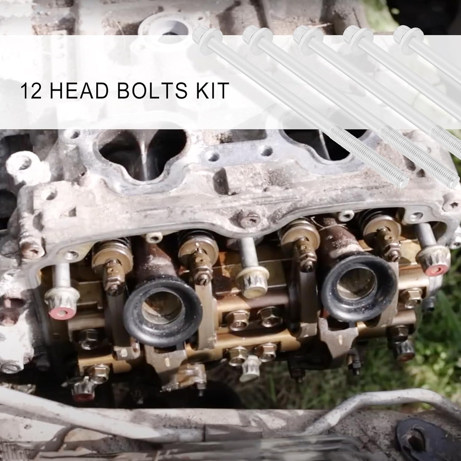 12 Head Bolt Kit Replacement 11095AA123 11095AA141, Fit for Subaru Baja Forester Impreza Legacy Outback