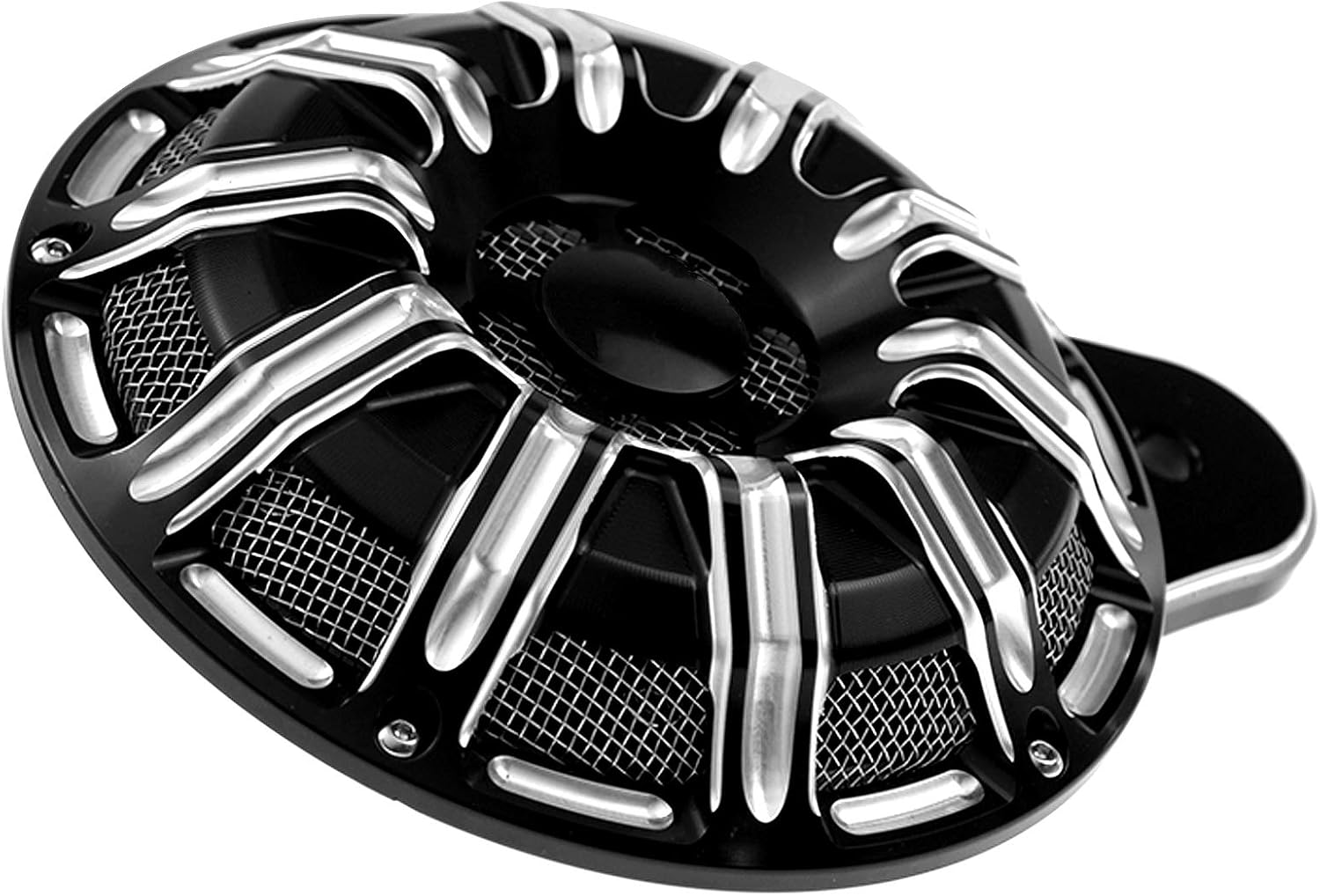 HDBUBALUS Motorcycle CNC Horn Cover Fit for Harley 1991-2017 Big Twin Black