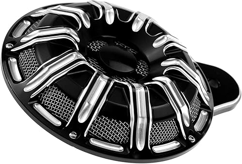 Miniatura 3 de HDBUBALUS Cubierta de bocina CNC para motocicleta para Harley 1991-2017 Big Twin Negro