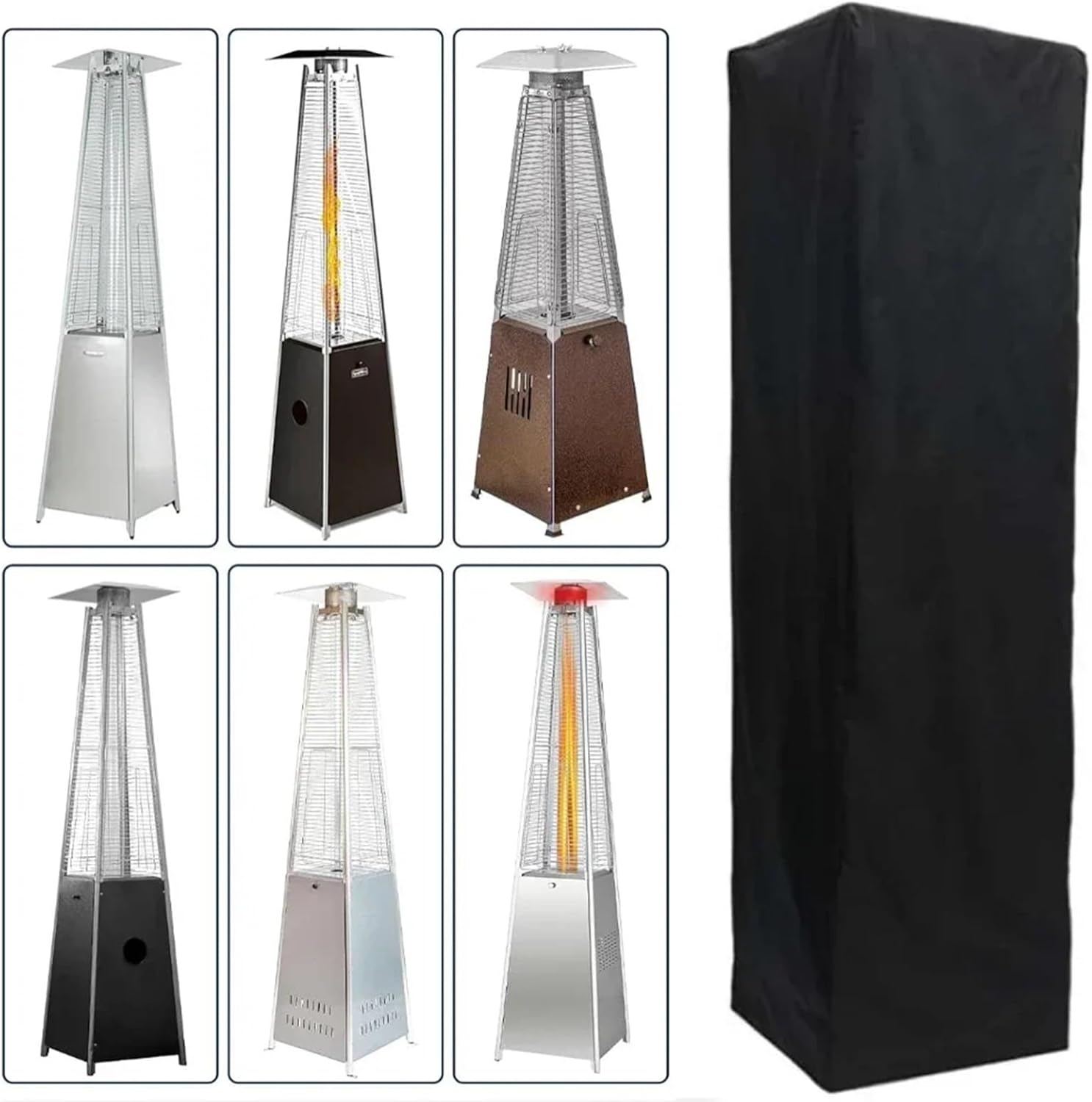 Patio Heater Cover Patio Heater Covers,210D Waterproof Heater Cover for Standing Heater Pyramid Torch Patio Heaters Outdoor Furniture,Dustproof