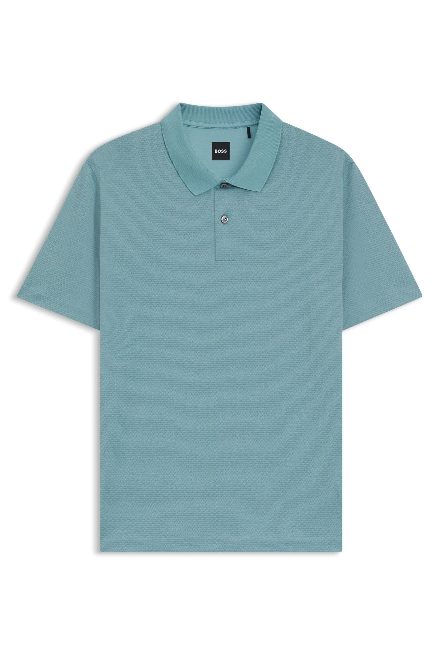 BOSS Herren C-Parlay 212 Poloshirt aus merzerisierter Baumwolle mit geometrischem Jacquard-Muster
