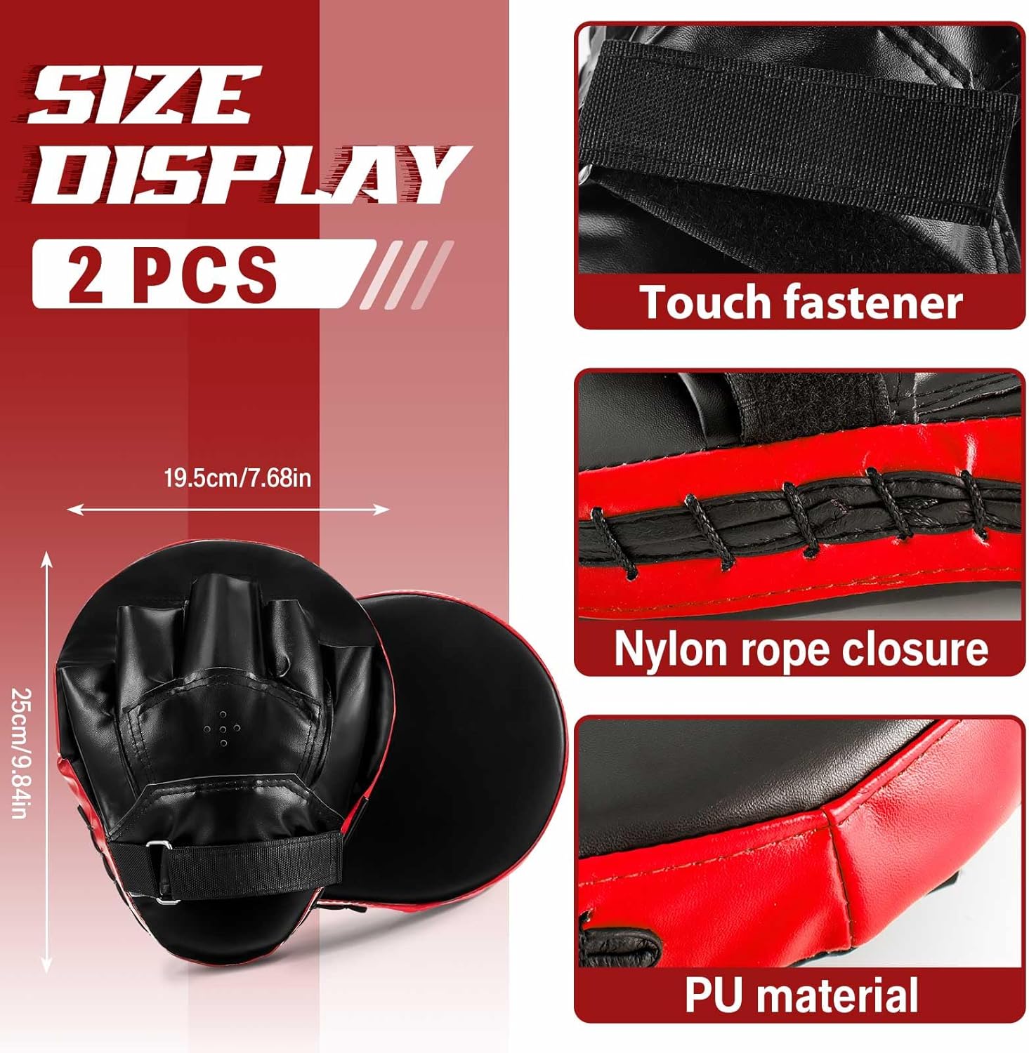 Foilswirl 5-in-1 Kids Boxing Pads Gloves Kick Punching Mitts Set with 1 Pair of Gloves, 2 Pcs Pads Taekwondo Kick Pad and Head Guard for Youth Beginner Training Kickboxing Karate Thai
