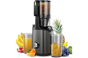 JoyBear Cold Press Juicer - Effortless Batch Juicing with Whole Fruits and Vegetables