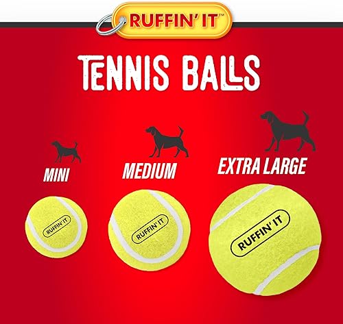 Miniatura 4 de Ruffin' It Pelotas de tenis pequeñas, juguete para perros de tamaño pequeño para parque, hogar o playa, paquete de 3
