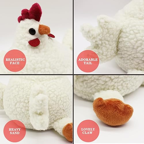 Miniatura 10 de SANFERGE Bonito tapón decorativo de puerta para el hogar y la oficina protectores de pared pesados con peso de animales de tela perro rojo a cuadros