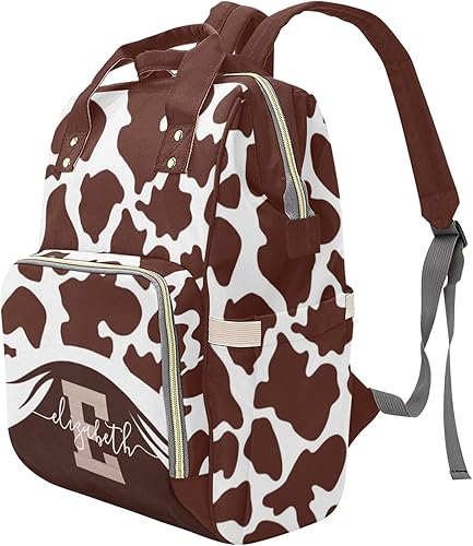 Miniatura 2 de Mochila de pañales personalizada  Mochila de pañales para cejas, vaca, niña, mochila para papá, niño, hombres con nombre, color 29, Personalizado