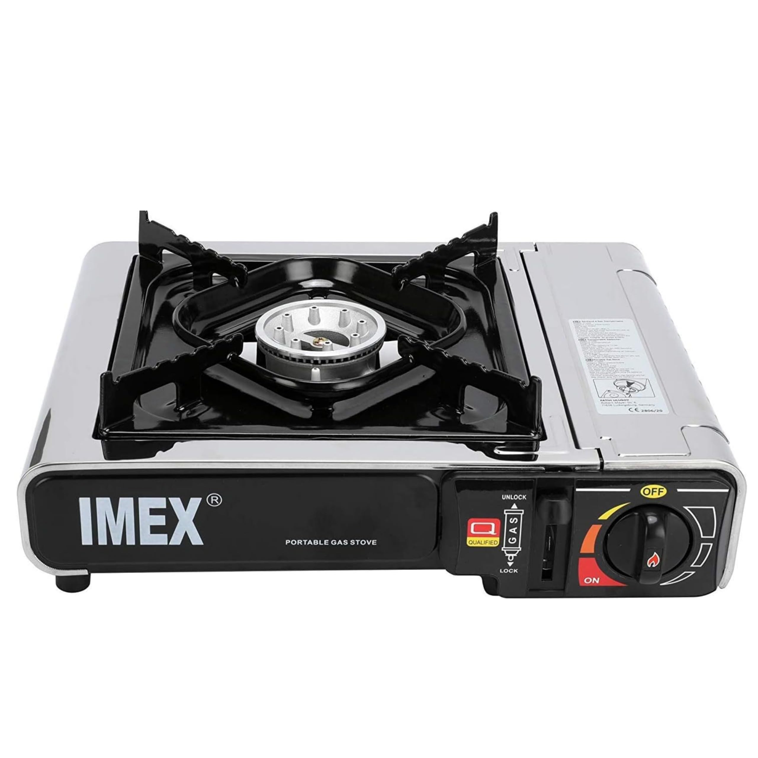 IMEX Camping Gaskocher Set mit 16 Gaskartuschen im praktischen Tragekoffer – Ideal für Outdoor, Camping, BBQ, Picknicks, und längere Abenteuer in der Natur.