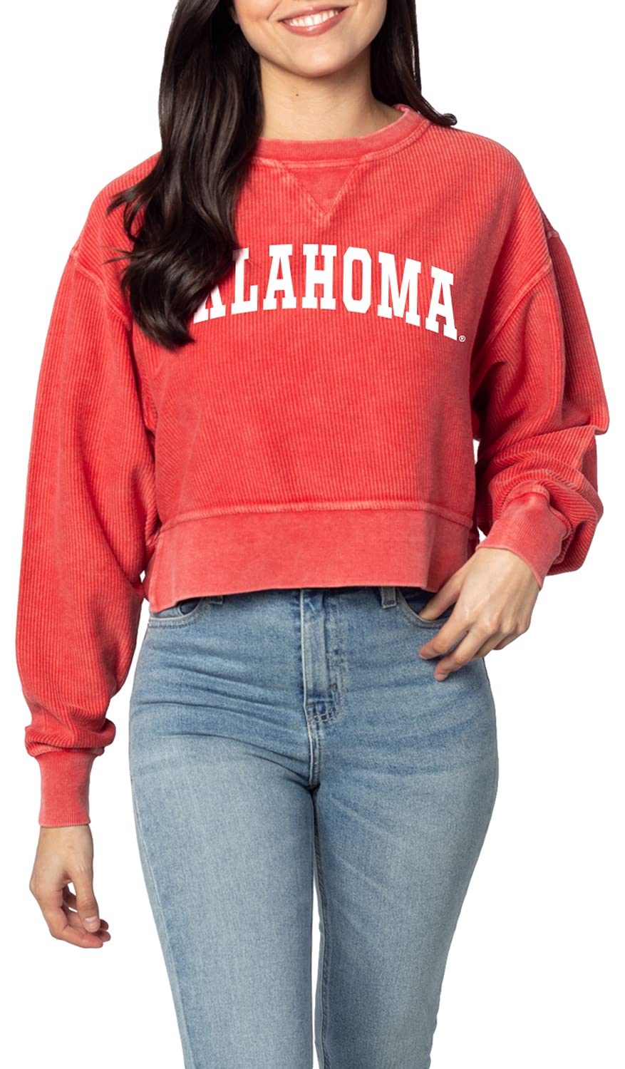 chicka-d NCAA womens Corded Boxy Pullover