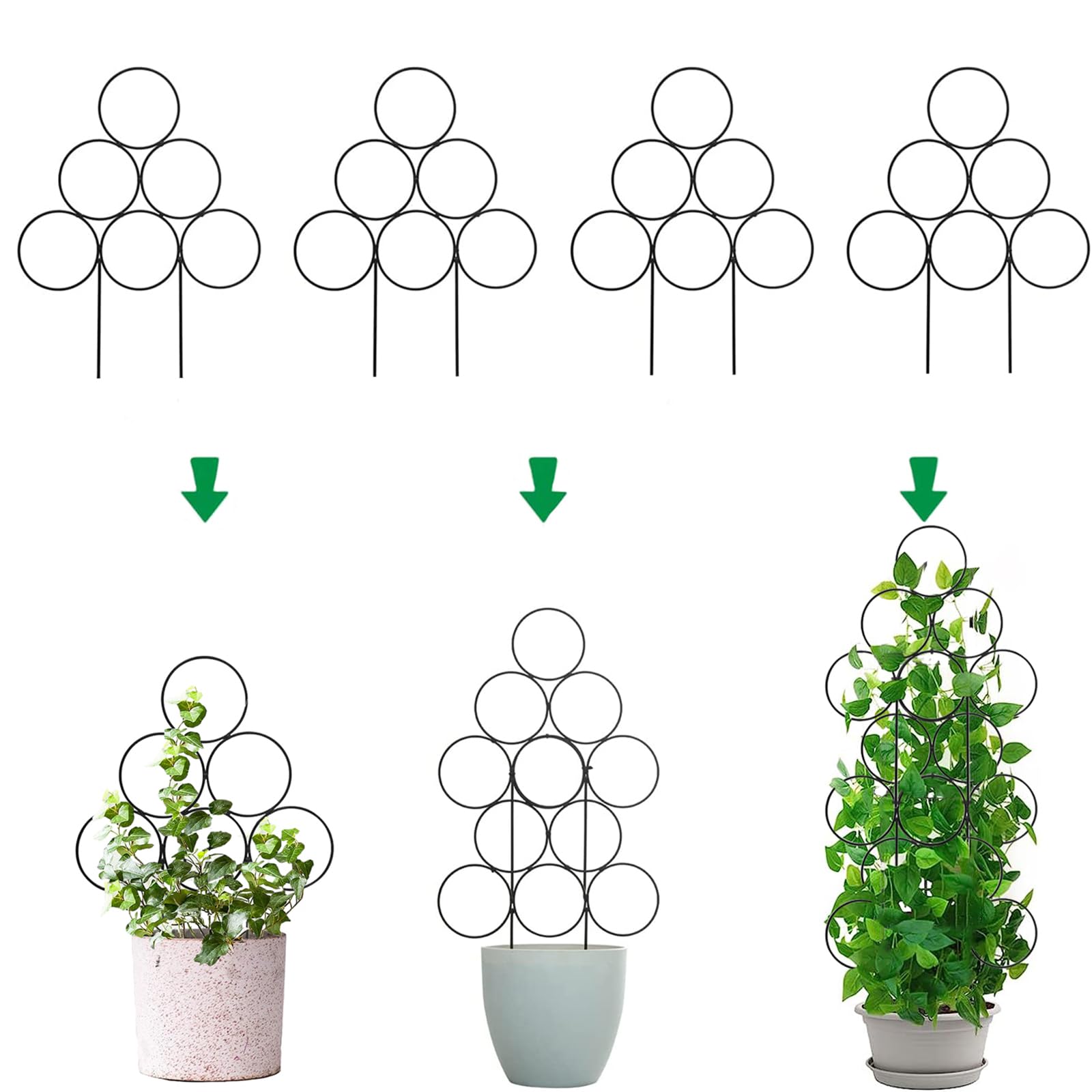 IA Garden 4 Pack Stackable Trellis