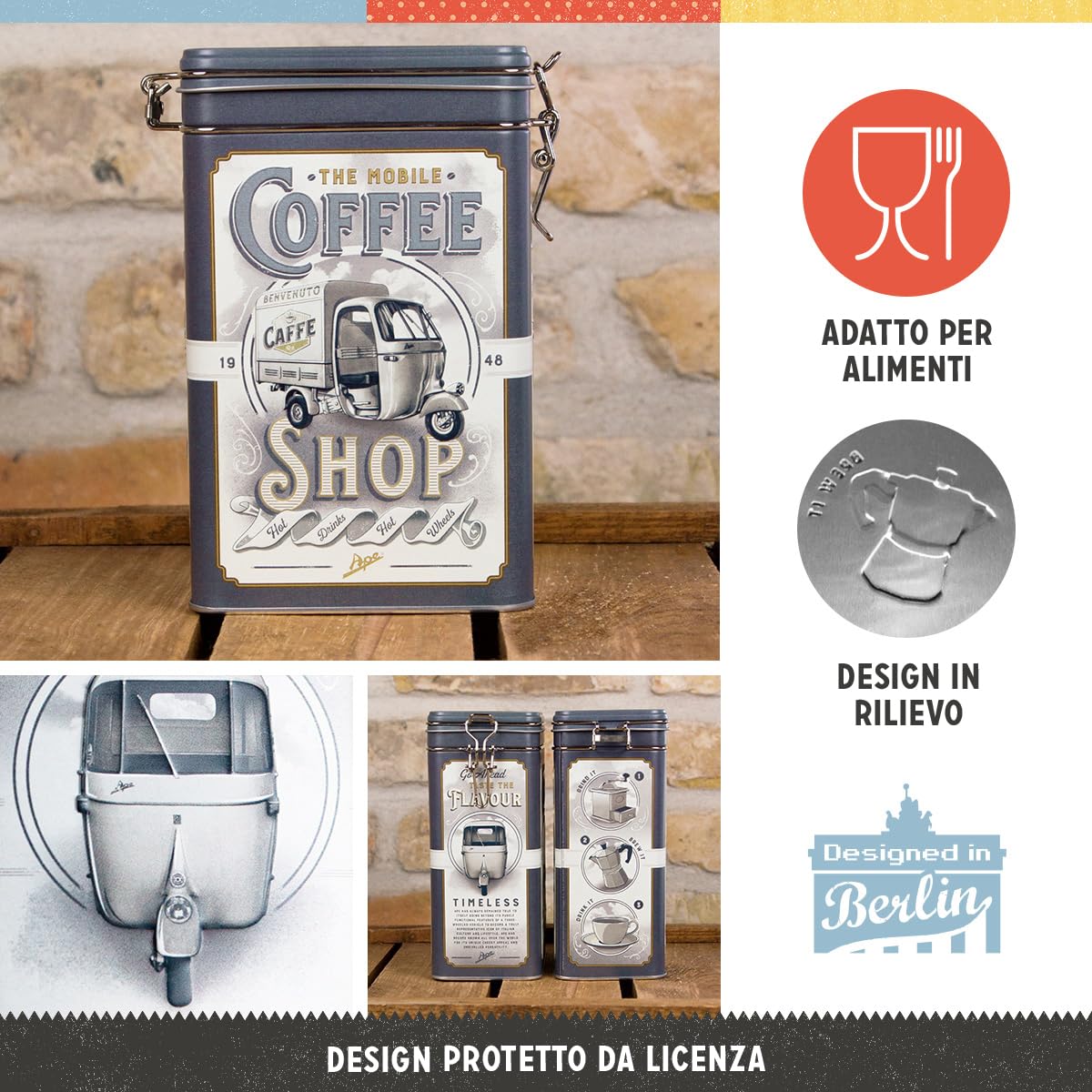 Barattolo Da Tè Vintage Pan Am - Scatola In Latta Retro Per Conservare Tè, Design Viaggi, 100g, Idea Regalo - Foto 7