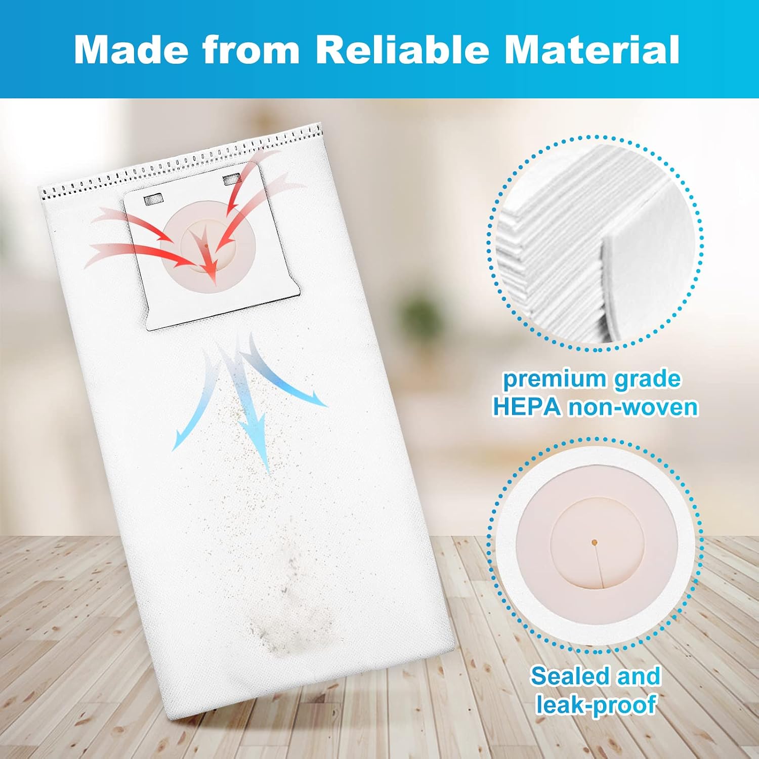 KEEPOW IB600 Vacuum Bags Compatible with Ken-more Intuition Vacuum Bags BU4018 BU4020 BU4021 BU4022 BU4050, 9 Pack