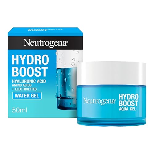 Neutrogena Hydro Boost Gel de agua (50 ml), gel hidratante facial con ácido hialurónico y aminoácidos, 72 horas de hidratación, fórmula no grasa, para piel normal o mixta
