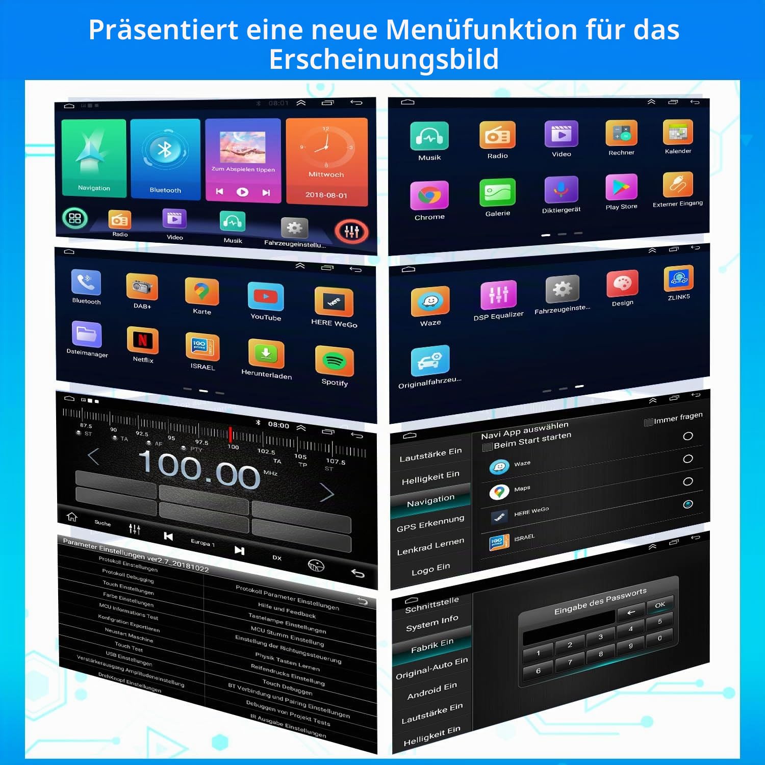7" Android Auto GPS Radio Navigator Carplay Replacement for Mercedes-Benz SL R129 R230 SL55AMG SL63AMG SL65AMG SL280 SL300 SL350 SL500 SL600 2001/09-2012/12+Rückfahrkamera