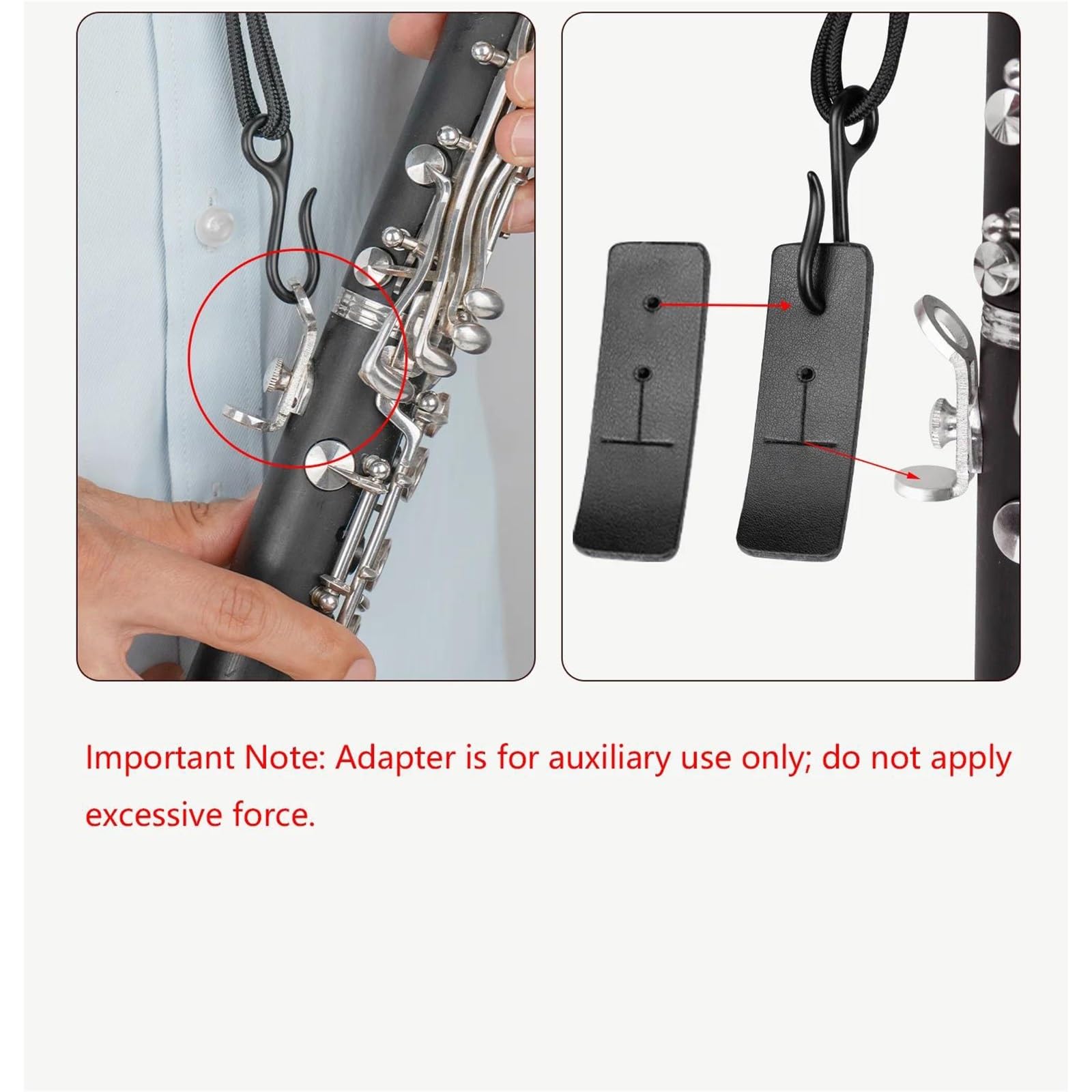 Accessori Per Strumenti Musicali Clarinetto Oboe Per Clarinetto Fagotto B-Flat Universale Adulti E Principianti Tracolla Appesa Al Collo | Accessori per clarinetto(Rigid)