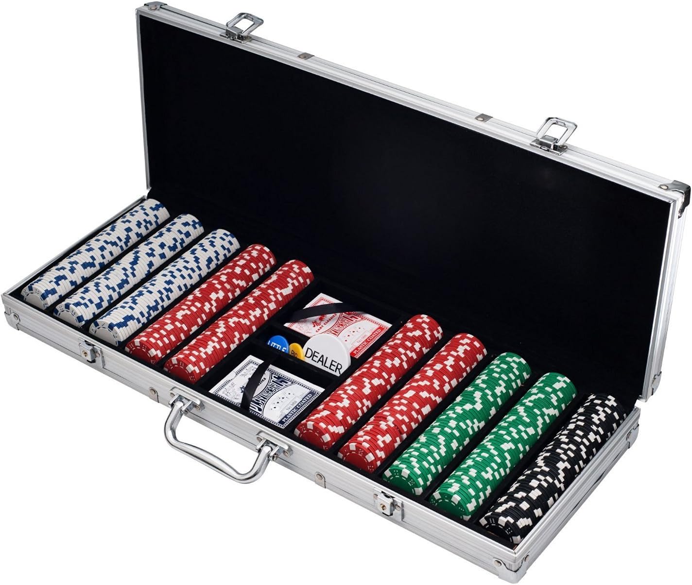 Smart Picks Poker Chip Game Set with Aluminium Carry Case (500 Pieces)