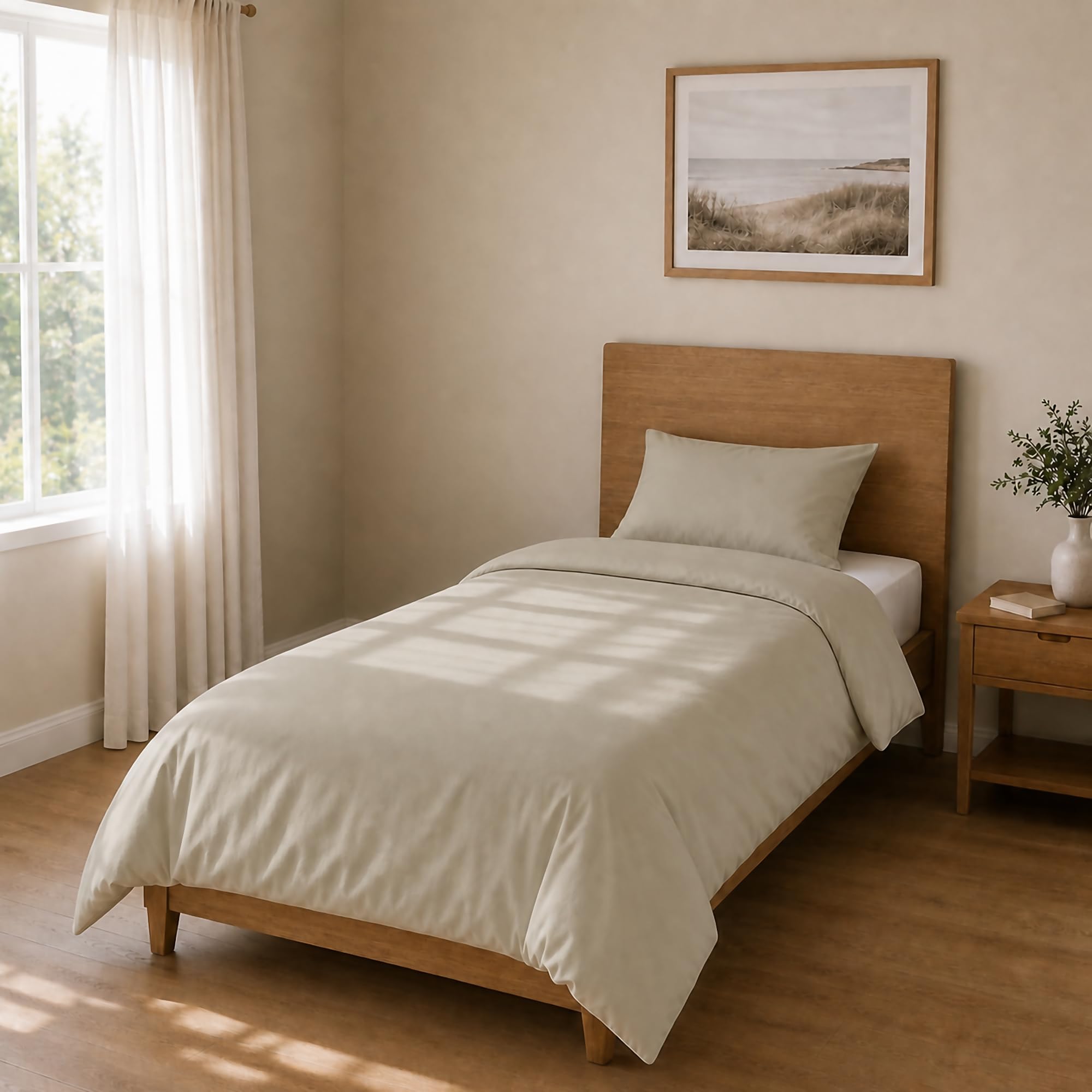 Homebliss Microfibre Bed Linen Duvet Cover 135 x 200 cm + 45 x 75 cm, 1 Piece, Taupe